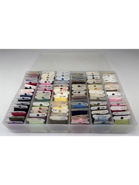 DMC Embroidery Floss Set in Plastic Case Multi Colors Organizer Skeins Multiuse